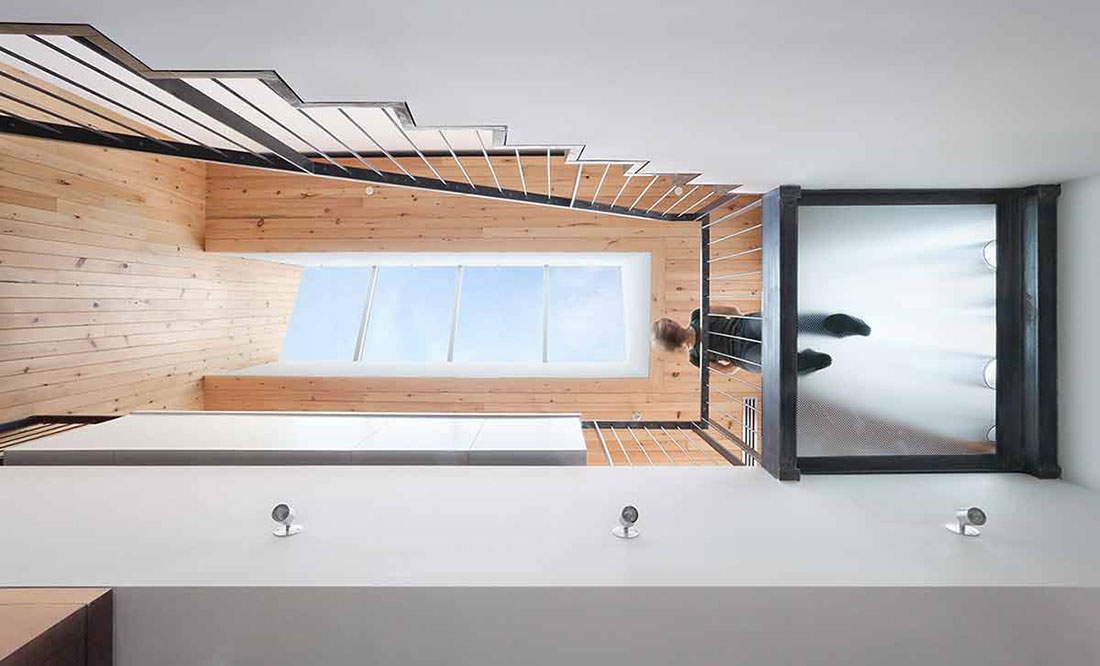 Architectural photograph of a private loft residence in New York City