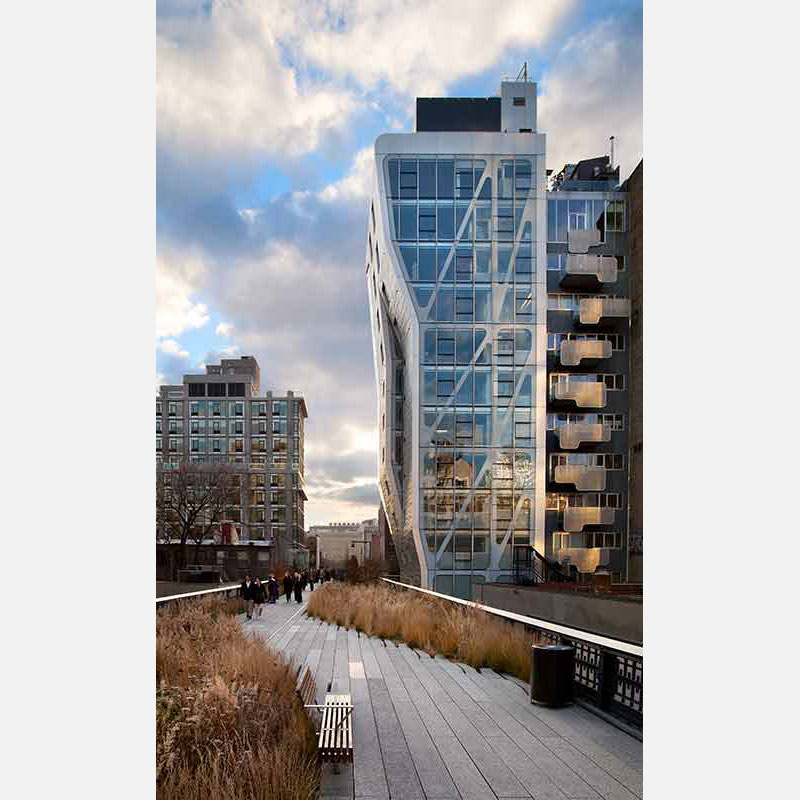 Professional architectural photograph of an apartment building in New York City