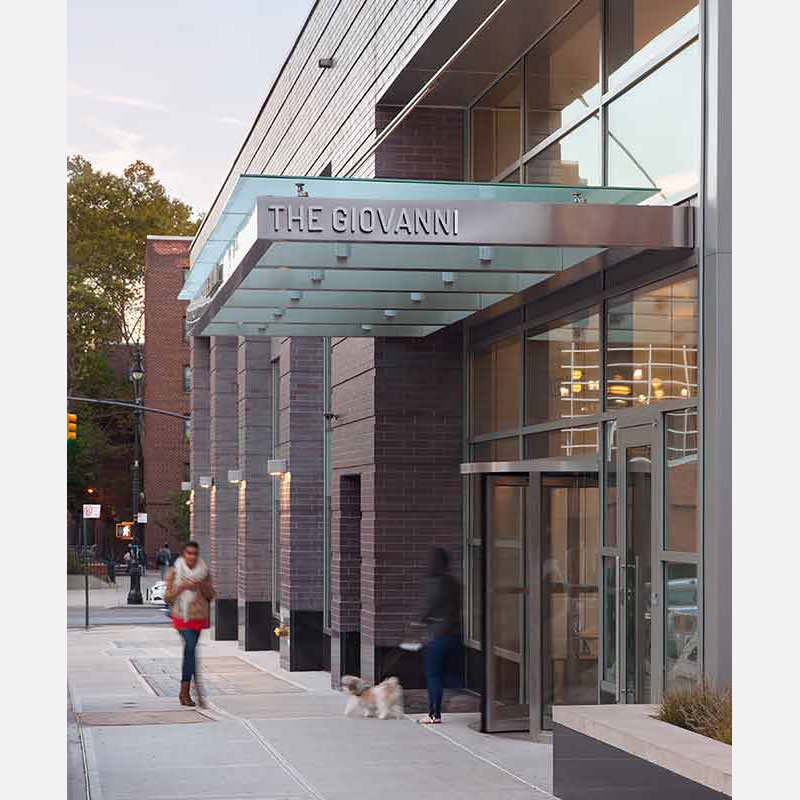 Professional architectural photograph of an apartment building in New York City