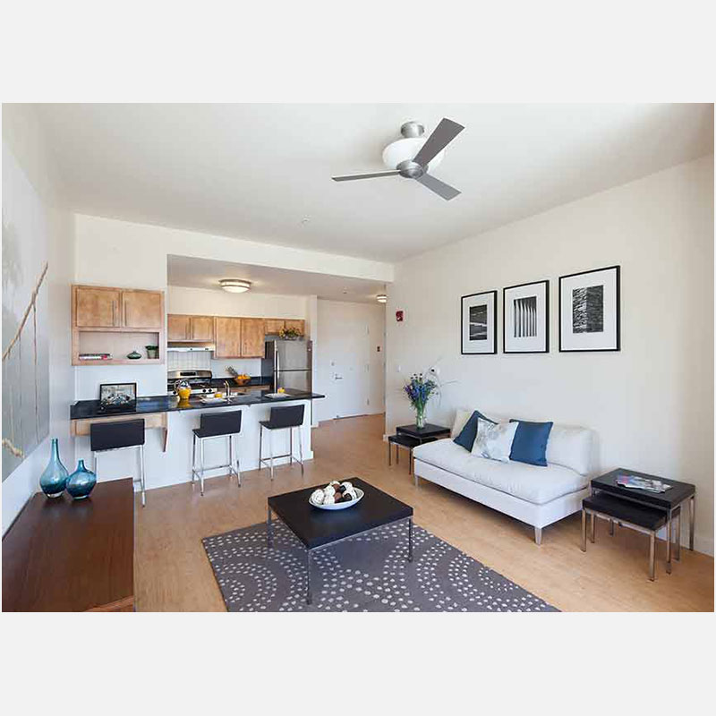 Professional architectural photograph of an apartment in New York City