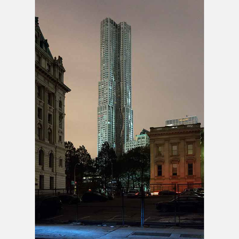 Professional architectural photograph of an apartment building in New York City