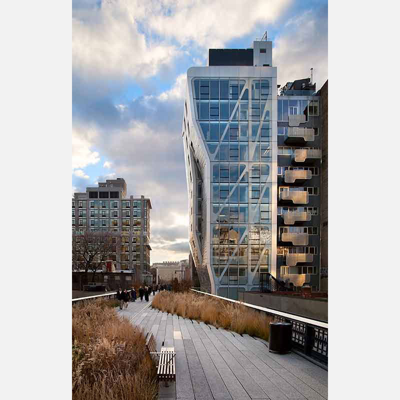 Professional architectural photograph of an apartment building in New York City