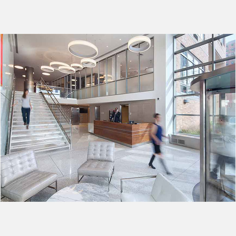 Professional architectural photograph of an apartment building in New York City