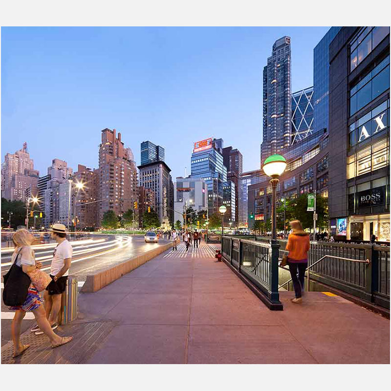 Professional architectural photograph of transportation infrastructure in New York City