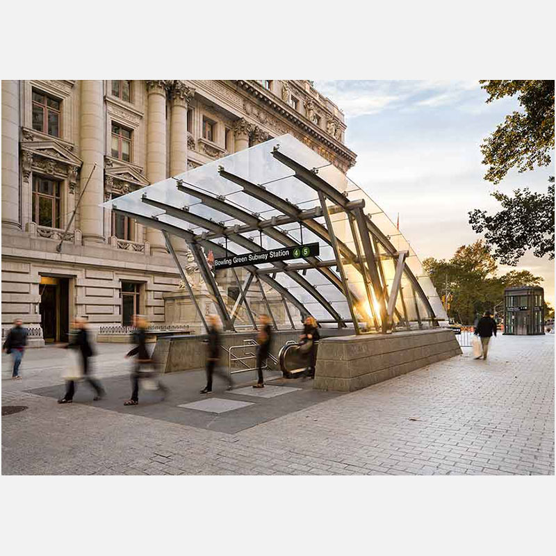 Professional architectural photograph of transportation infrastructure in New York City