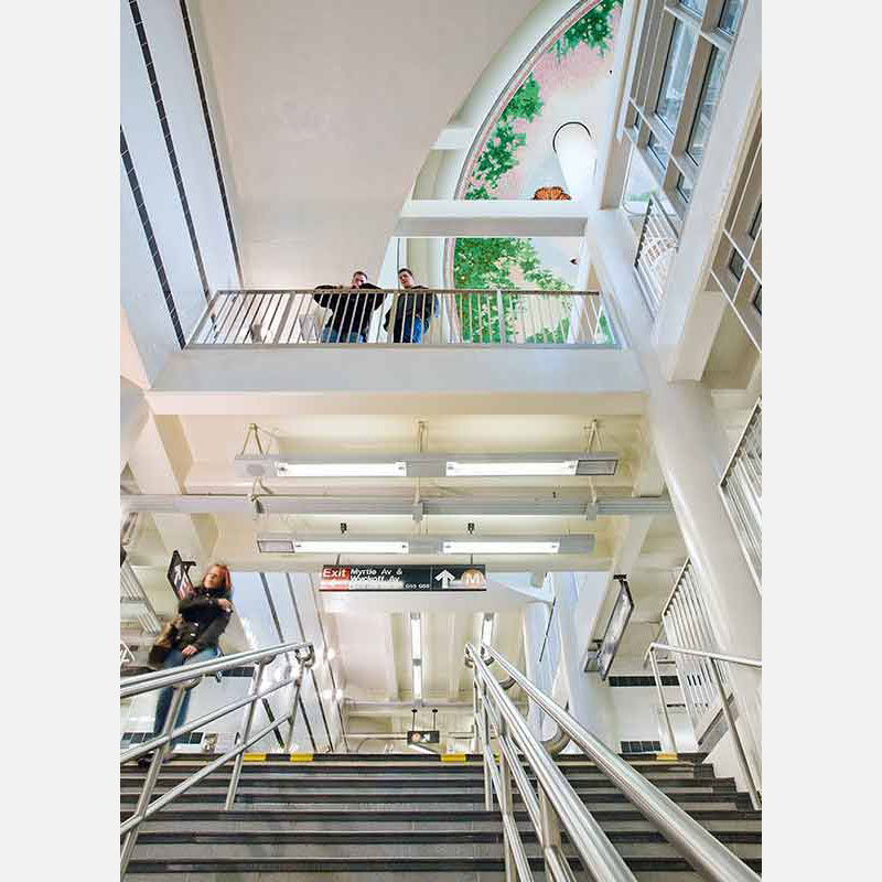 Professional architectural photograph of transportation infrastructure in New York City