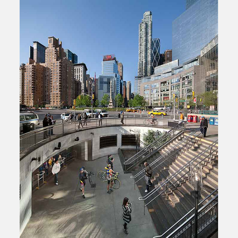 Professional architectural photograph of transportation infrastructure in New York City