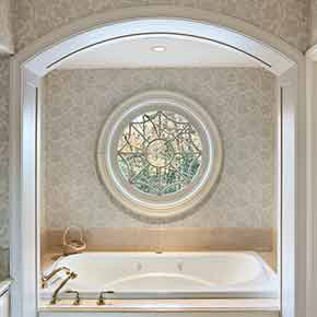 Photograph of a country house. Link to the page featuring all interiors and exteriors photos of country houses.