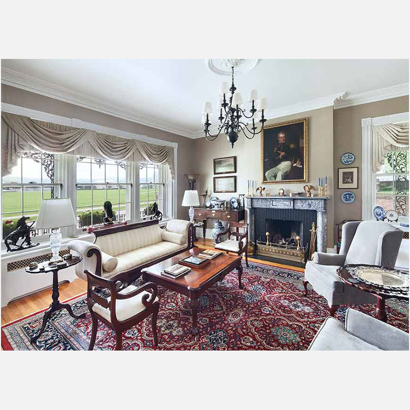 Professional architectural photograph of a high-end private country residence