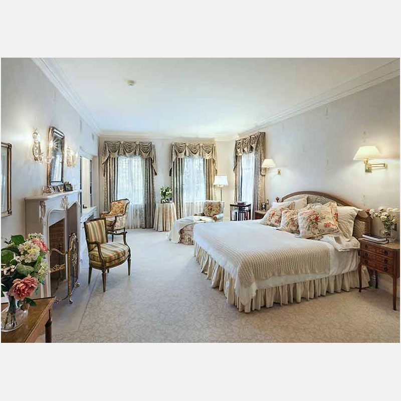 Professional architectural photograph of a high-end private country residence