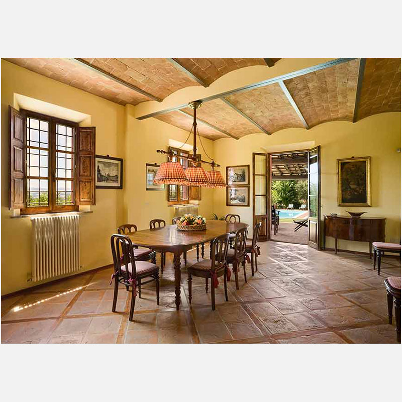 Professional architectural photograph of a high-end private country residence