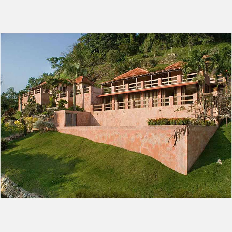 Professional architectural photograph of a high-end private country residence