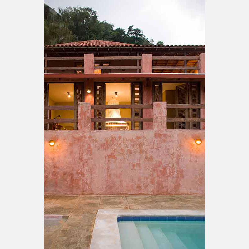 Professional architectural photograph of a high-end private country residence