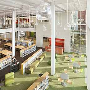 Photograph of a cultural institution. Link to the page featuring all interiors and exteriors photos of cultural institutions.