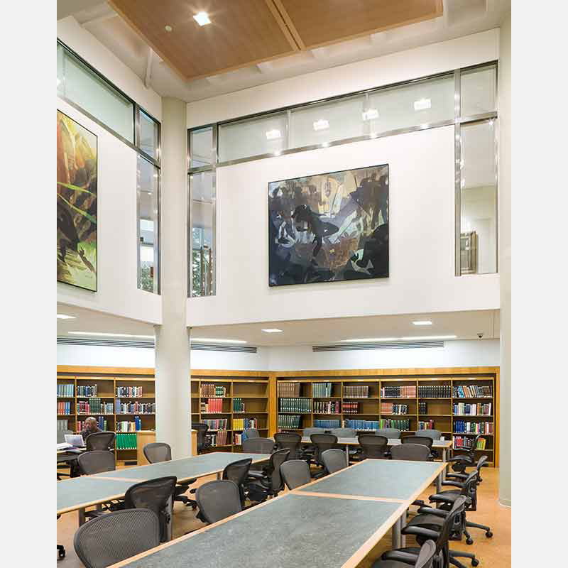 Professional architectural photograph of a library in New York City