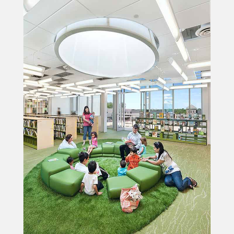 Professional architectural photograph of a library, Plainsboro NJ