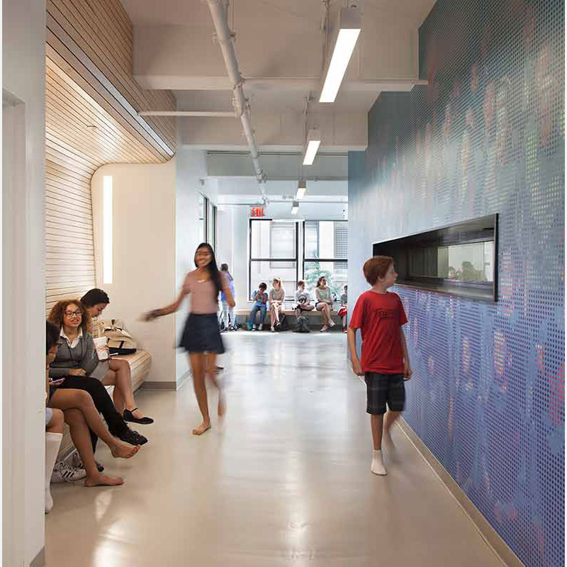 Professional architectural photograph of a cultural institution in New York City