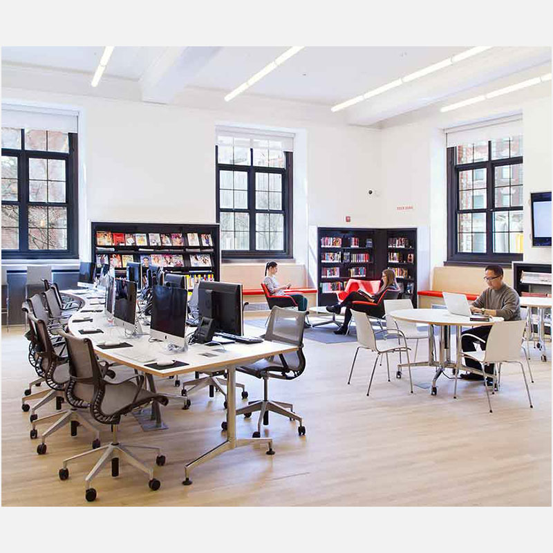 Professional architectural photograph of a library in New York City