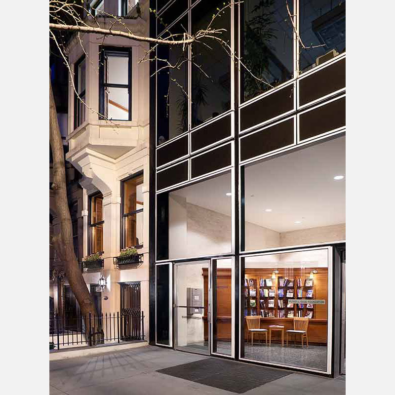 Professional architectural photograph of a library in New York City