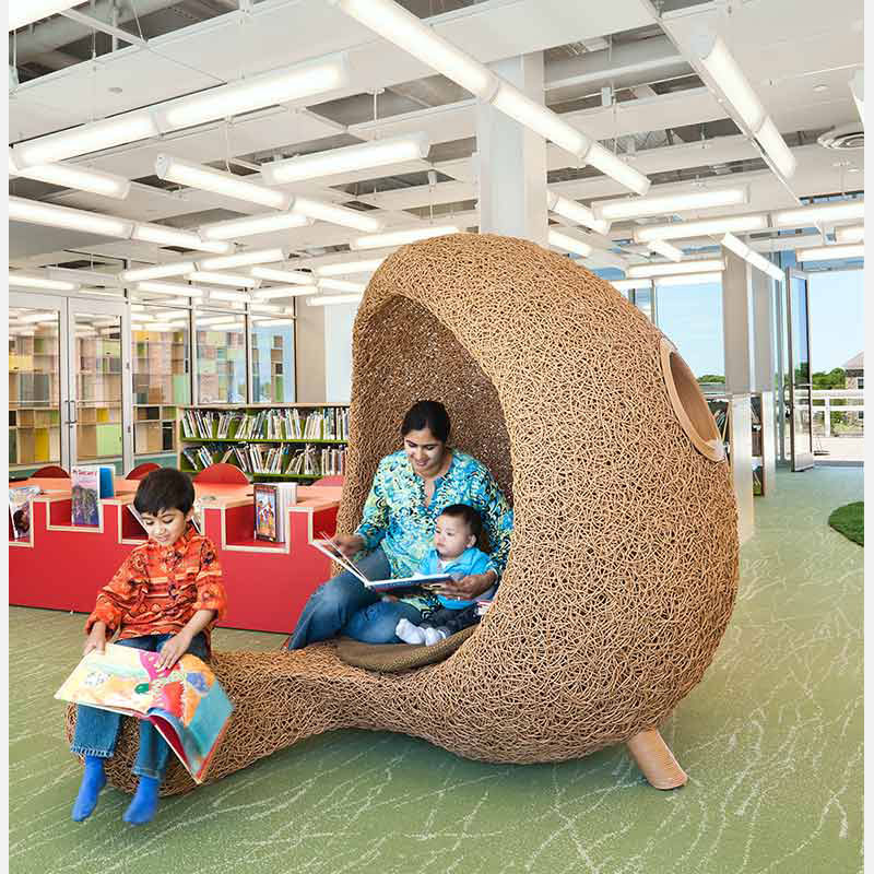 Professional architectural photograph of a library, Plainsboro NJ