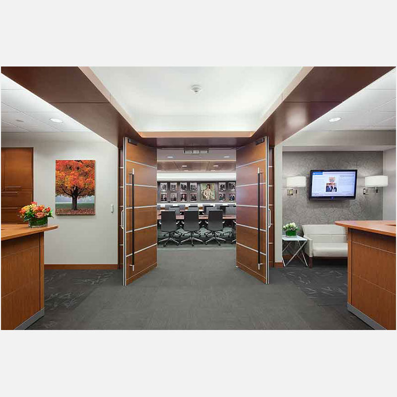 Professional architectural photograph of a healthcare-integrated retirement residence in New York