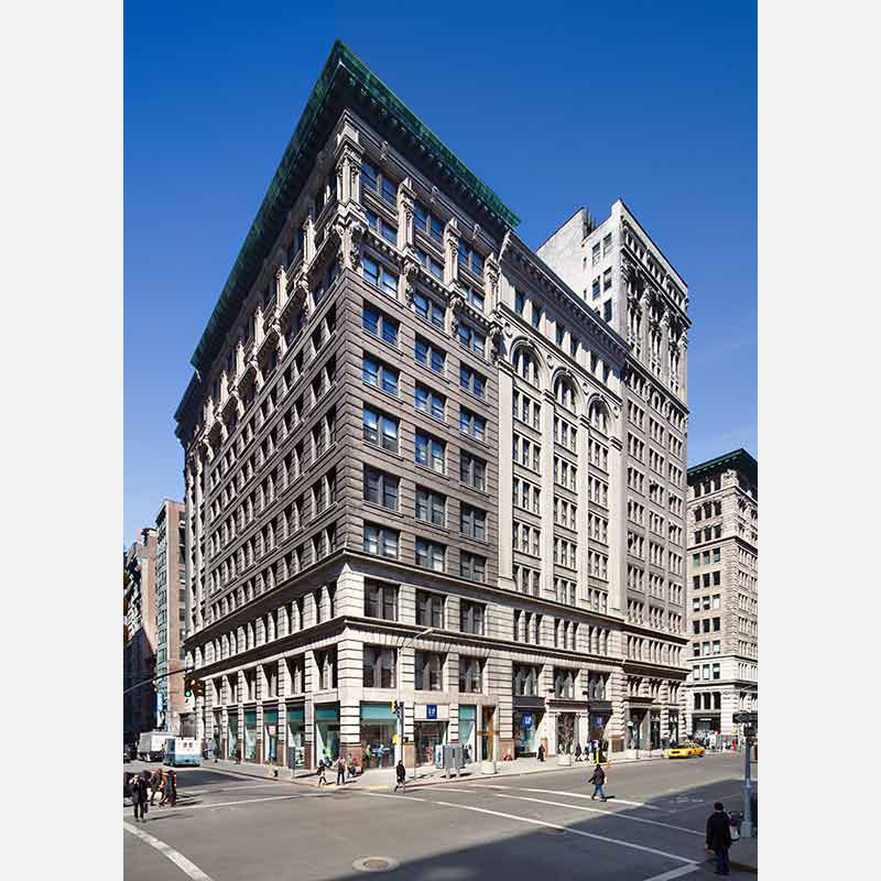 Photograph of a corporate office building in New York City