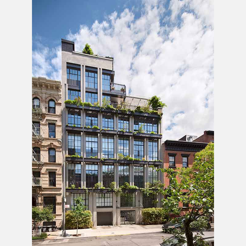 Professional architectural photograph of a high-end private residence in New York City