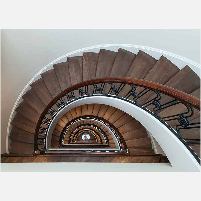 Professional architectural photograph of a high-end private townhouse in New York City