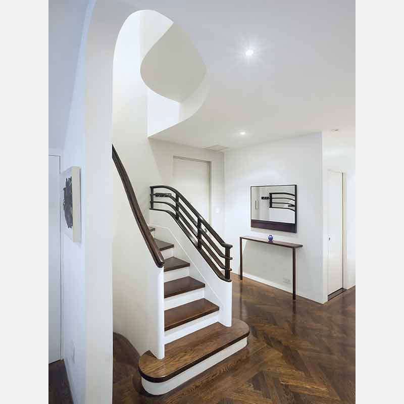 Professional architectural photograph of a high-end private residence in New York City