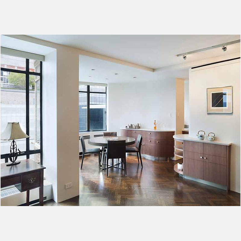 Professional architectural photograph of a high-end private residence in New York City