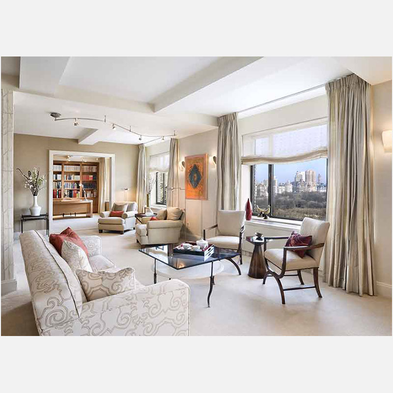 Professional architectural photograph of a high-end private residence in New York City