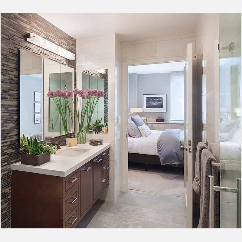 Professional architectural photograph of a high-end private residence in New York City