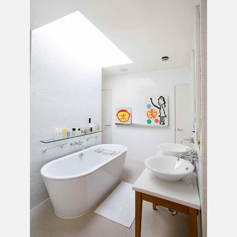 Professional architectural photograph of a high-end private residence in New York City