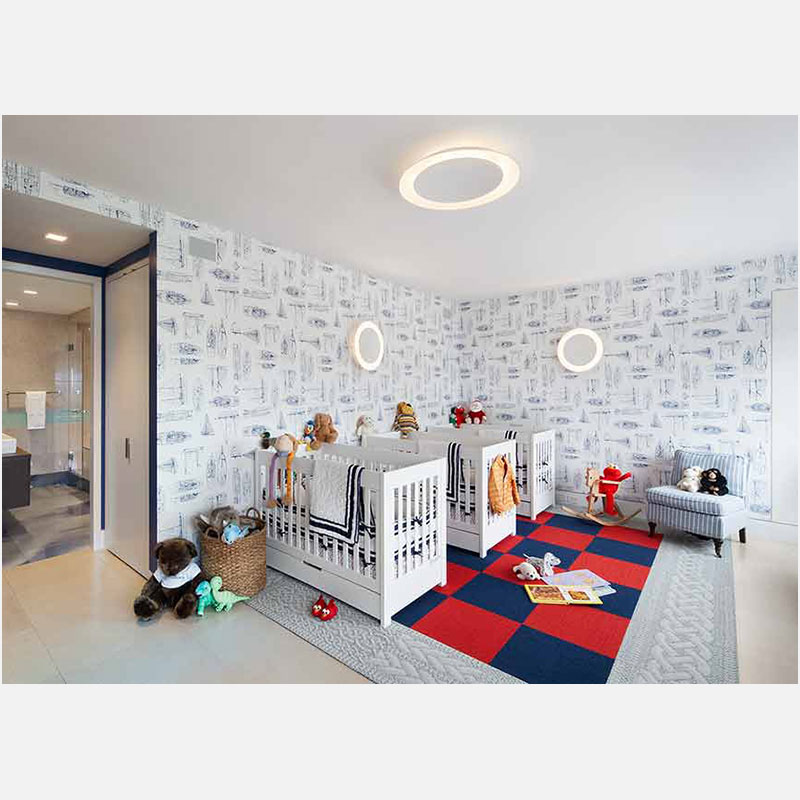 Professional architectural photograph of a high-end private residence in New York City