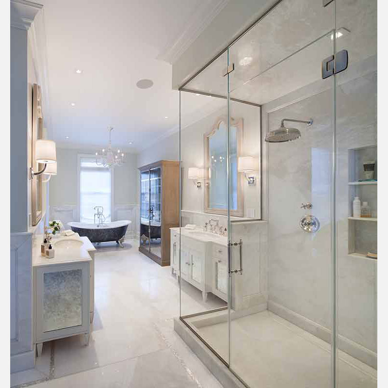 Professional architectural photograph of a high-end private residence in New York City