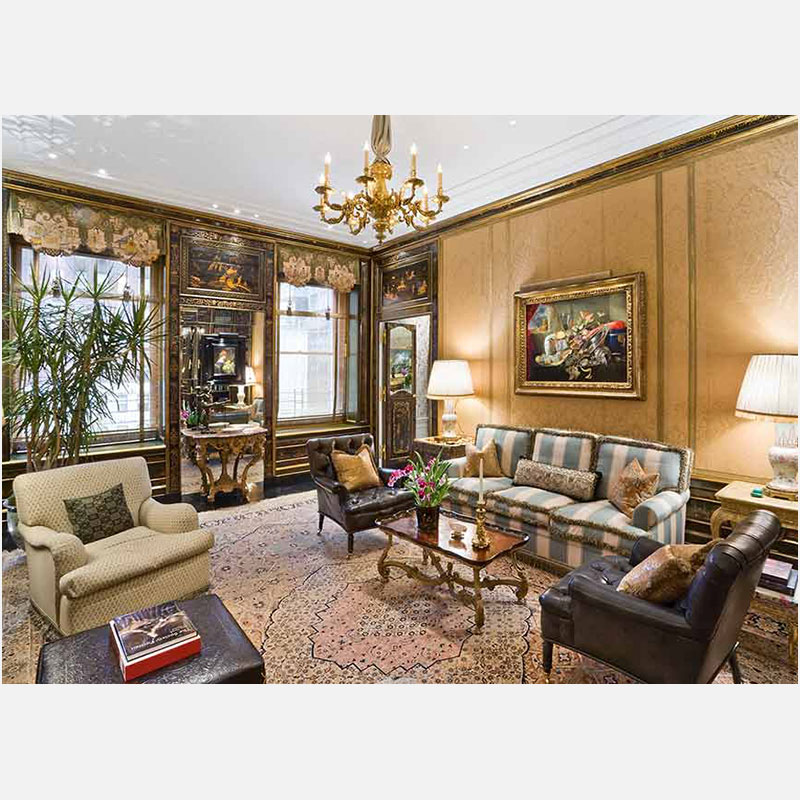 Professional architectural photograph of a high-end private residence in New York City