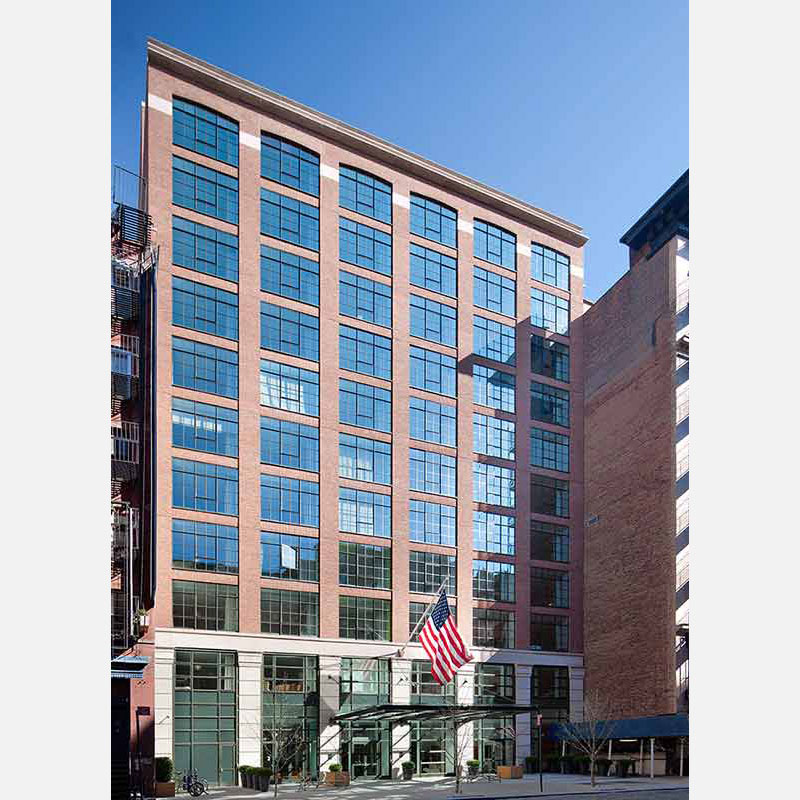 Professional architectural photograph of a hotel in New York City