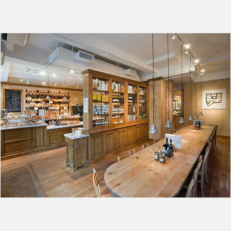 Professional architectural photograph of a restaurant in New York City