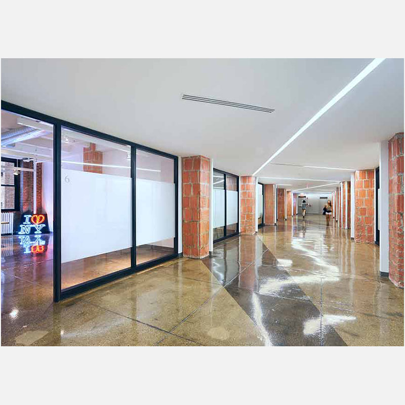 Professional architectural photograph of a showroom in New York City