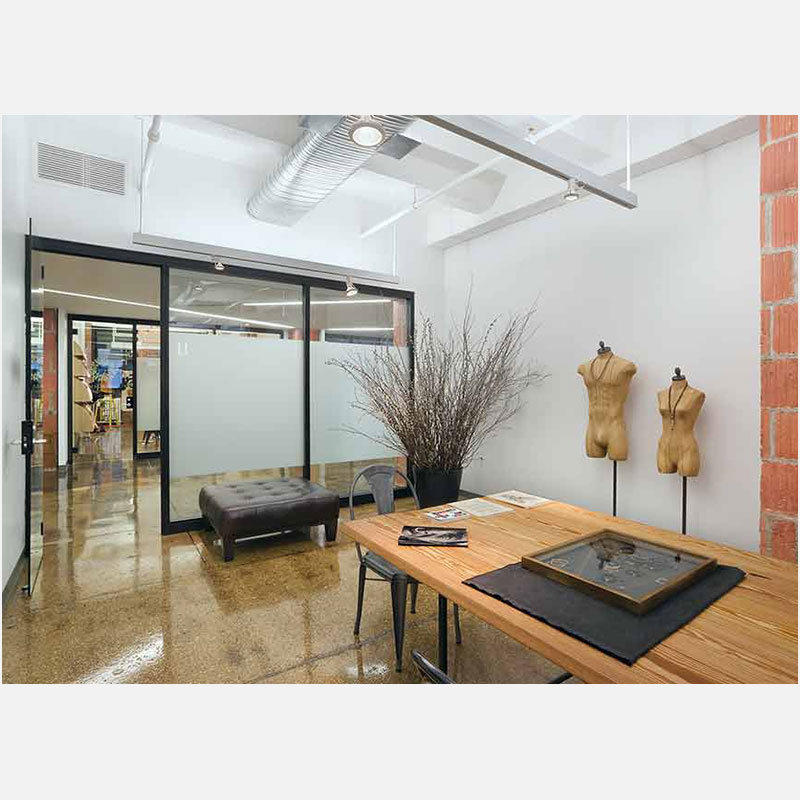 Professional architectural photograph of a showroom in New York City