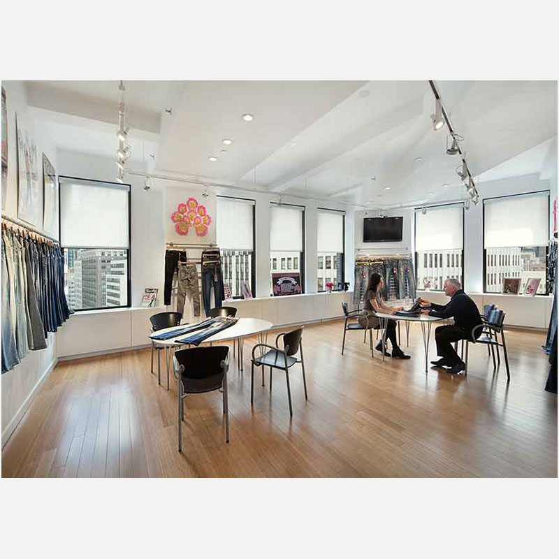 Professional architectural photograph of a showroom in New York City