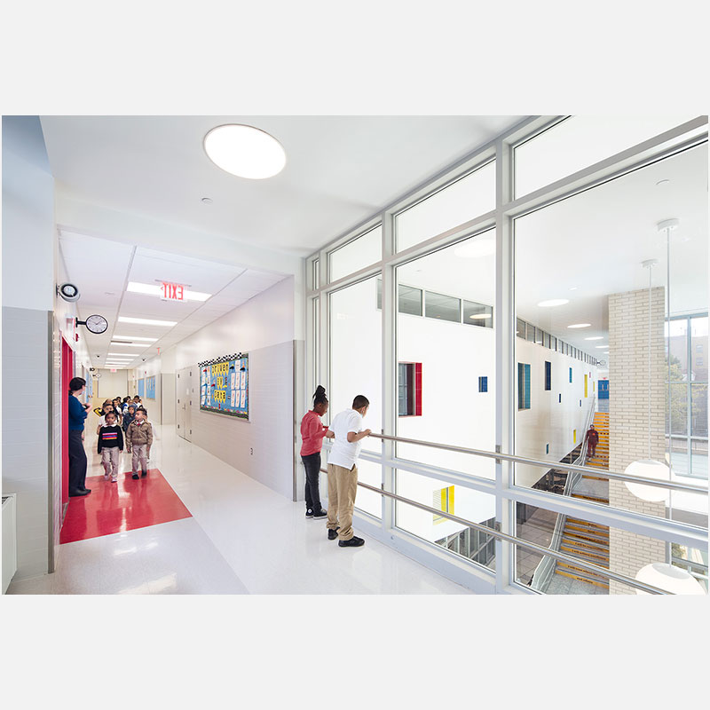 Professional architectural photograph of a school in New York City