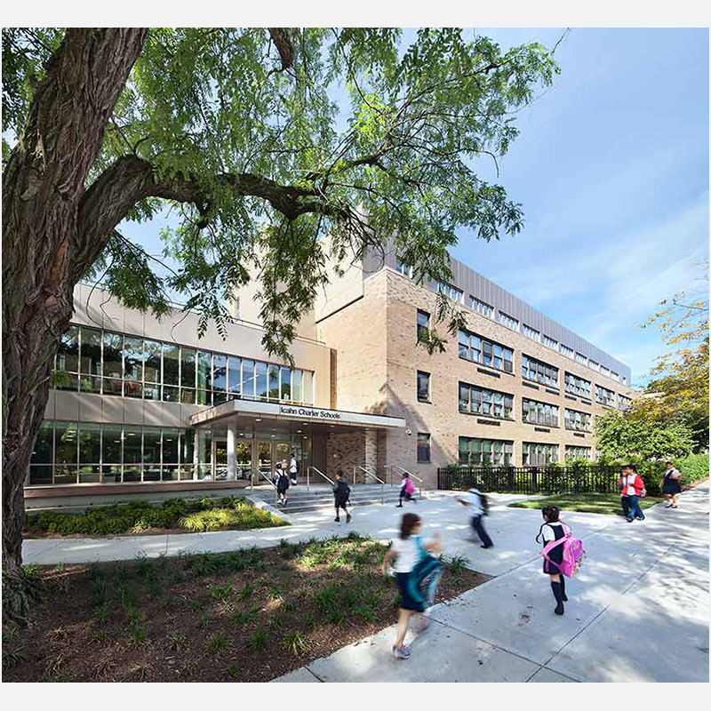 Professional architectural photograph of a school in New York City