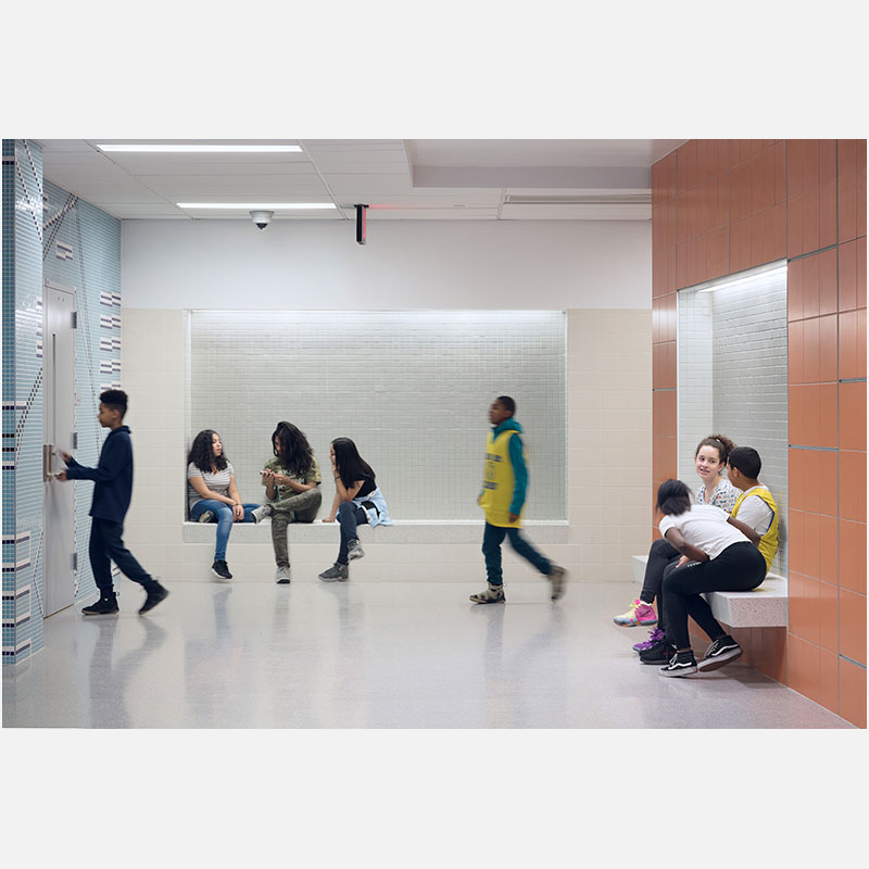 Professional architectural photograph of a school in New York City
