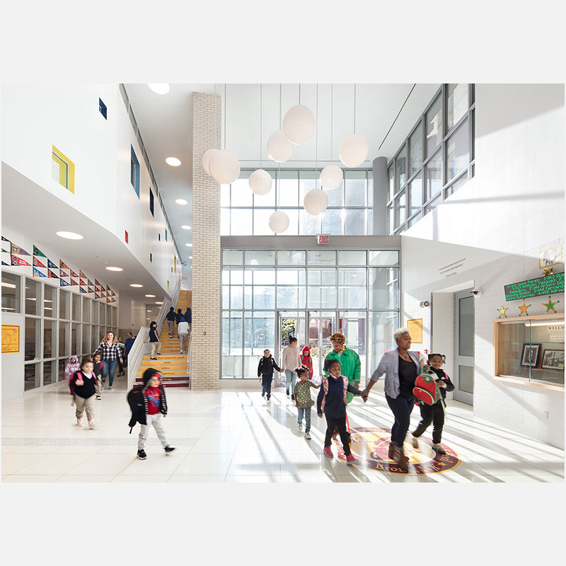 Professional architectural photograph of a school in New York City