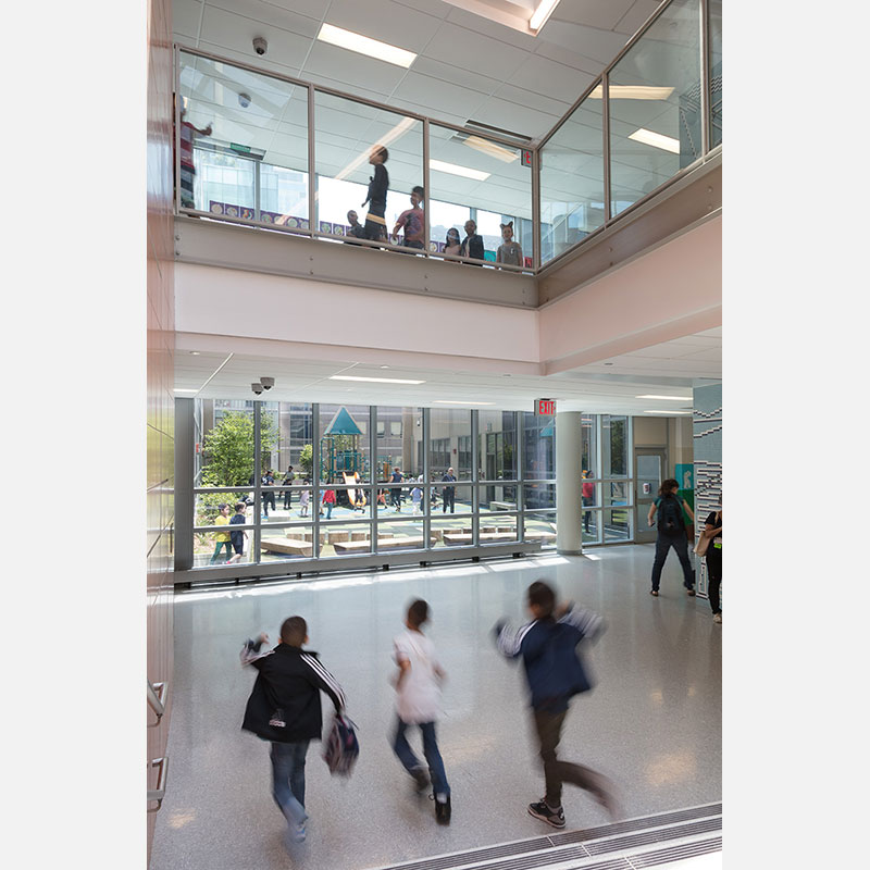 Professional architectural photograph of a school in New York City