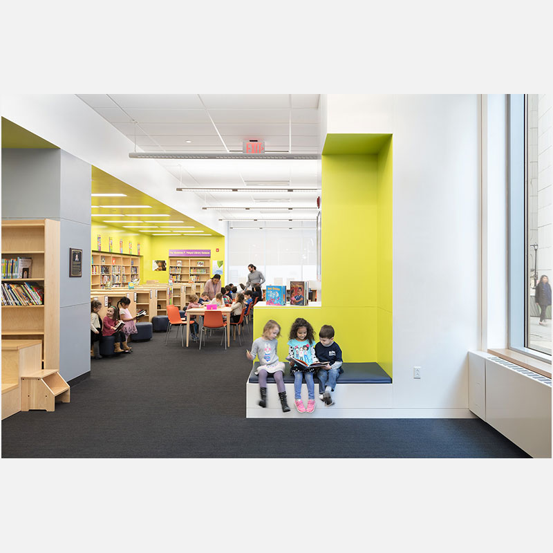 Professional architectural photograph of a school in New York City