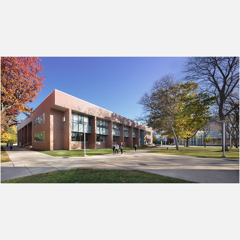 Professional architectural photograph of a college in Freedonia, New York